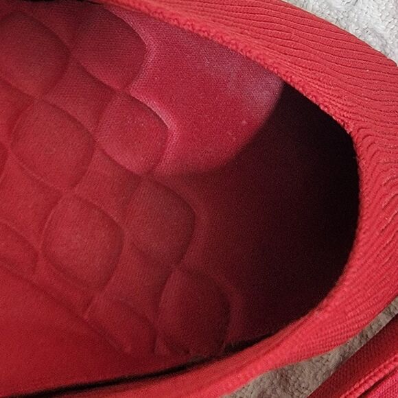 Vivaia Margot Walker Red Lightweight Square Toe V-cut Flats 41.5 Sz 10 - Picture 11 of 16